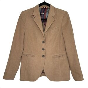 Paul Stuart Wool Camel Hair Blazer Jacket 6 Preppy Minimalist Academia Old Money